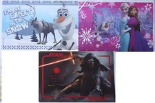 Disney Frozen & Star Wars Plastic Placemats 1 or 4 Ct/Pk Select: Character/Pack