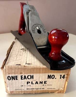 Unused Vintage Millers Falls No. 14 C Hand Plane Carpenters Woodworking Tool Box