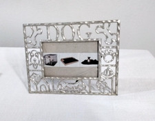 Dog Doggy Furry Frame 10 x 7 Brushed Metal Silver pictures up to 6" x 4" Pets