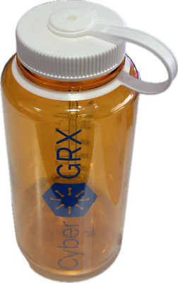 CyberGRX Logo nalgene 32oz Orange BPA-Free Wide Mouth Drink Water Bottle NEW