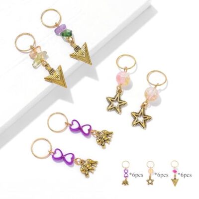Bead Star Loc accessories Gold Heart Elephant Braid Jewelry