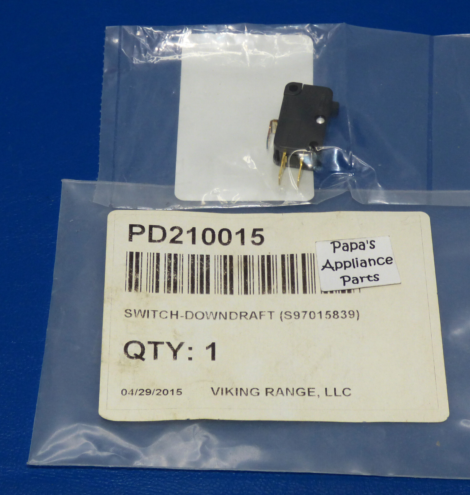 NEW GENUINE OEM VIKING PD210015 DOWNDRAFT RAISED VENT GEAR MOTOR SWITCH