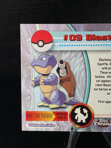 Blastoise #09 - Topps Chrome SPECTRA - Pokemon Topps Chrome Series 1 - Picture 5 of 11