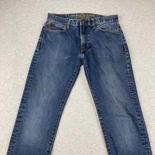 American Eagle Jeans Herren 30 x 34 Slim Fit Straight Baumwolle Denim Mid Rise Blau - Bild 3 von 17
