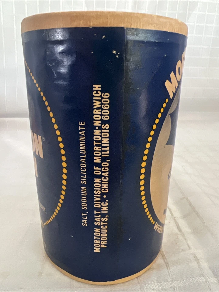 Vintage Commemorative Morton Salt Container “When it Rains it Pours” 1941 Sealed - Image 4 of 4