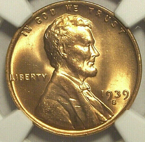 1939 S Lincoln Wheat Cent GEM MS 66 RED NGC