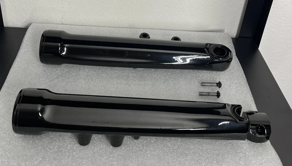 Harley BREAKOUT HORQUILLA PATAS Softail Deslizadores OEM PERSONALIZADO NEGRO INTERCAMBIO Foto 4 de 4