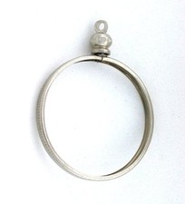 ONE 50 CENT HALF DOLLAR SILVER COLOR COIN HOLDER PENDANT MOUNTING FINDING CF262