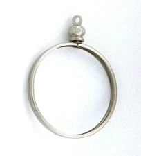 ONE 50 CENT HALF DOLLAR SILVER COLOR COIN HOLDER PENDANT MOUNTING FINDING CF262