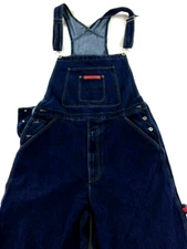 Clench Jeans Tony Jones Denim Bib Overalls 2XL X 34 Work Rap Hip Hop Mens