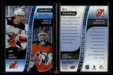 2023-24 Upper Deck Synergy Syngerstic Duos #SD-2 Martin Brodeur Jack Hughes /999
