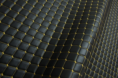 Quilted Vinyl Grain Faux Leather Upholstery Fabric Diamond | 2"x2" -4mm Foam 55" - Picture 138 of 199