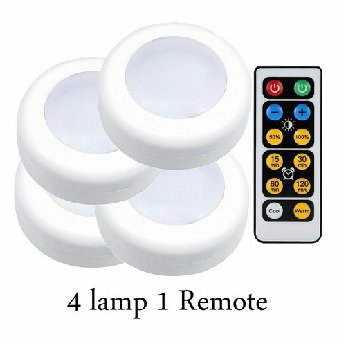 Wireless LED Puck Lights CCT Closet Under Cabinet Lighting With Remote Control - Picture 15 of 21