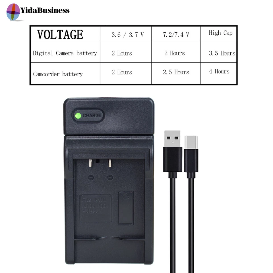 Carregador de bateria para Pentax D-LI68 FNP50 Opito Q7 Q10 S10 S12 A36 A40 - Imagem 3 de 4