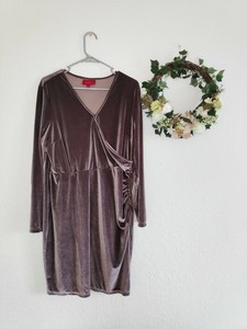 purple velvet wrap dress