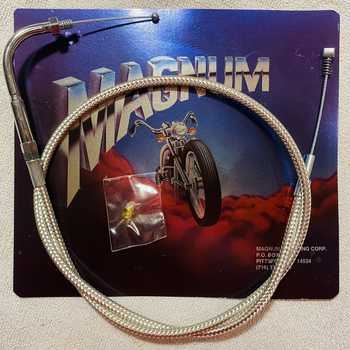 Magnum -Sterling Chromite Braided -Idle Cable Harley Davidson
