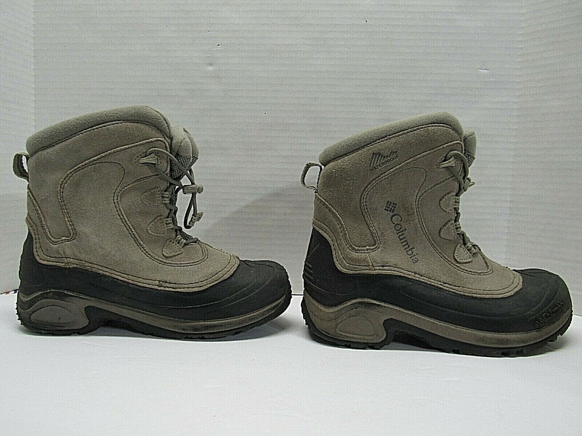 Columbia Winter Boots Tan & Black Waterproof Suede Leather 