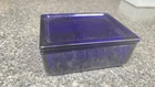 VINTAGE STYLE / DEPRESSION STYLE COBALT BLUE GLASS REFRIGERATOR DISH WITH LID