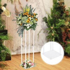 Clear Acrylic Flower Stand Column Vase Centerpieces Wedding Decoration