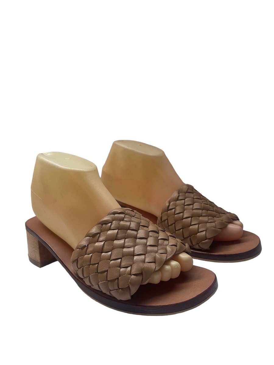 Elegant Tan Woven Heeled Sandals Tan Woven Pump Heels - All Shoes | Red Dress main image 4