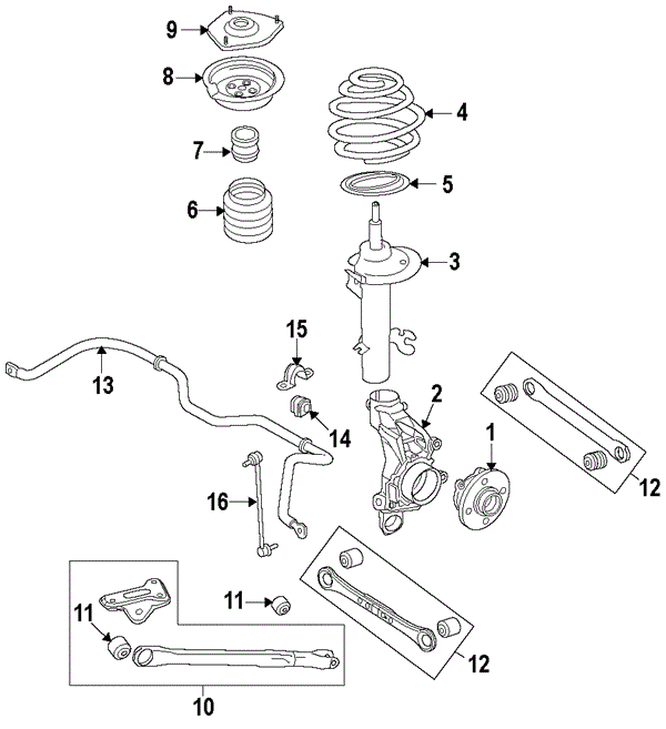 Febi Bilstein bras de suspension Set Gauche /& Droit Pour Land Rover Freelander LN l359