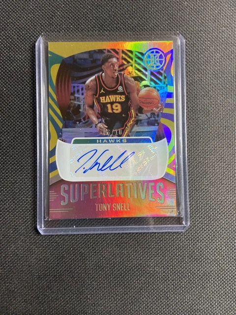Tony Snell 2021 Panini Illusions Superlatives Auto #SUP-TSN Gold /10 Hawks