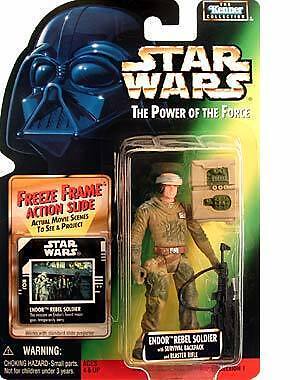 KENNER STAR WARS ENDOR REBEL SOLDIER W/SURVIVAL BACKPACK & BLASTER RIFLE - Picture 1 of 1