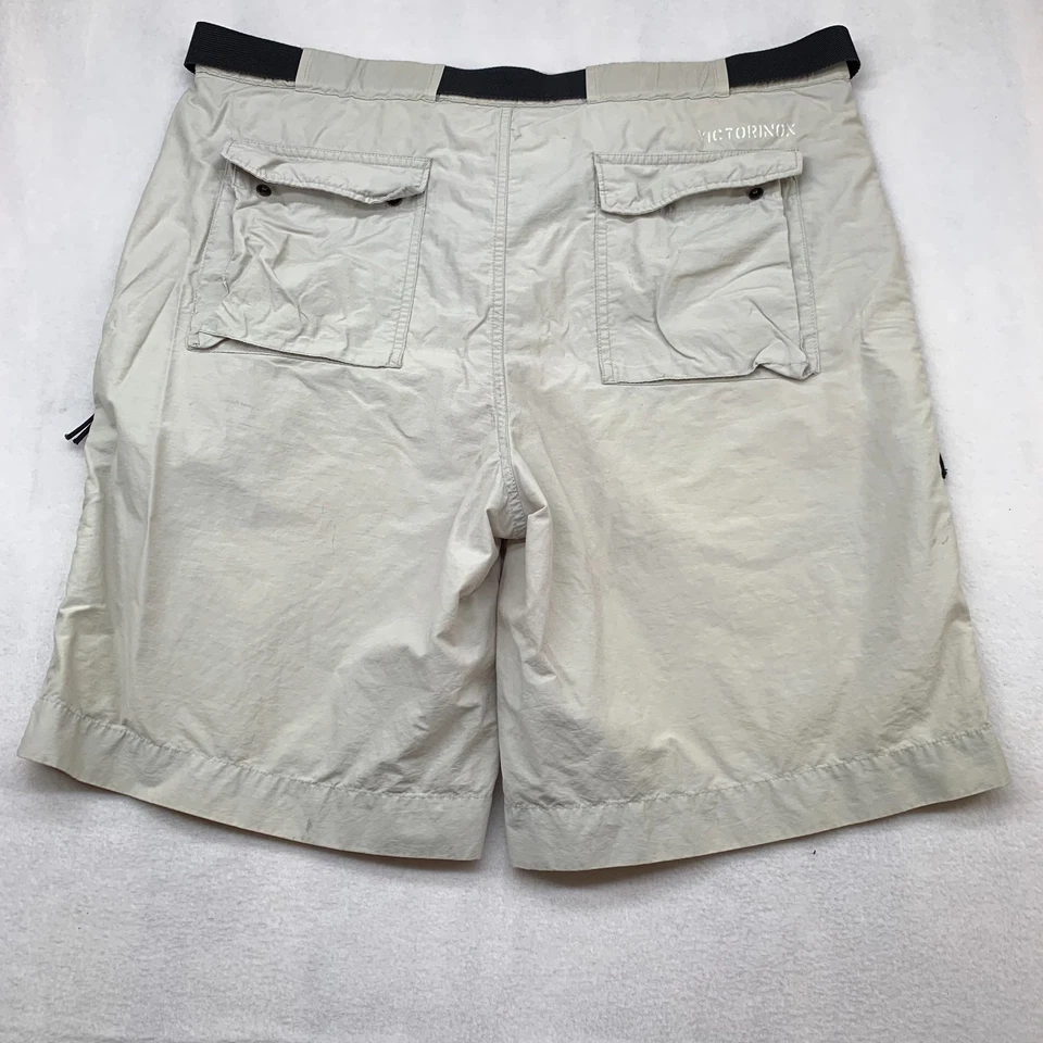 Victorinox Navaja Suiza Pantalones Cortos Hombres 36 Beige 10" Entrepierna Cinturón Cintura Ajustable Foto 2 de 4