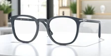 PERSOL PO3318V 1186 Dusty Blue Transparent 49 mm Unisex Eyeglasses