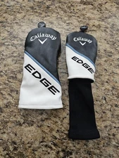 Lot of 2 New Callaway EDGE Head Covers (Fairway Wood & Rescue/Hybrid) Headcovers