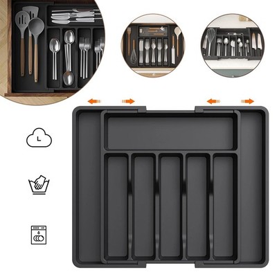 Cutlery Drawer Organiser,33-57cm Expandable Cutlery Tray for Storage Utensil