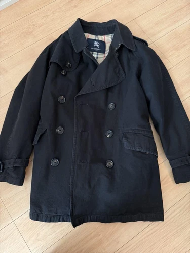 Burberry Trench Cappotto Nero Doppiopetto Uomo #EC AGA