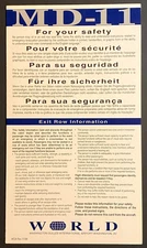 World Airways MD-11 Safety Card - 11/98