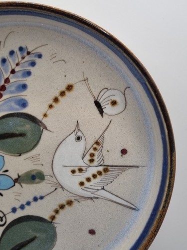 Ken Edwards Pottery Mexican Bread Plate Traditional Pattern 8.5" 22cm Signed - Imagen 4 de 11