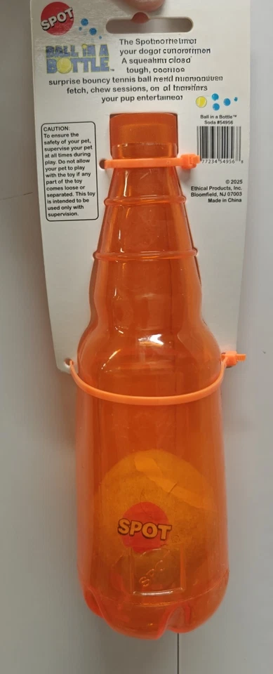 Bola ética puntual en una botella de refresco chirriante perro juguete para buscar 9" Foto 2 de 2