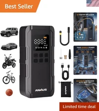 Multi-functional Tire Inflator with LED Light, Digital Display & Portable Design