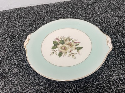 VINTAGE JOHNSON BROTHERS SNOWHITE KUCHEN SANDWICHPLATTE - PISTAZIENRAND - SEHR GUTER ZUSTAND