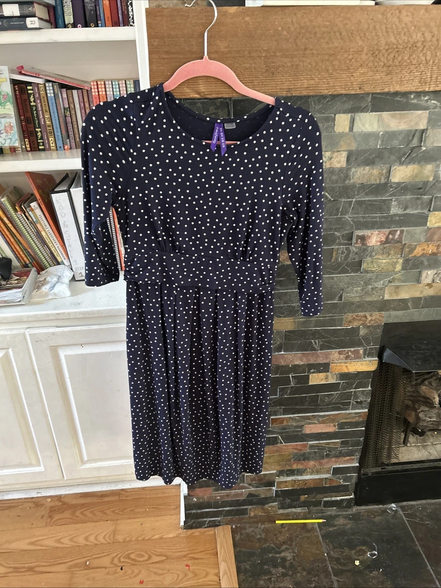 blue and white polka dot maternity dress Soft & Trendy Maternity Gown  Popees Baby Care