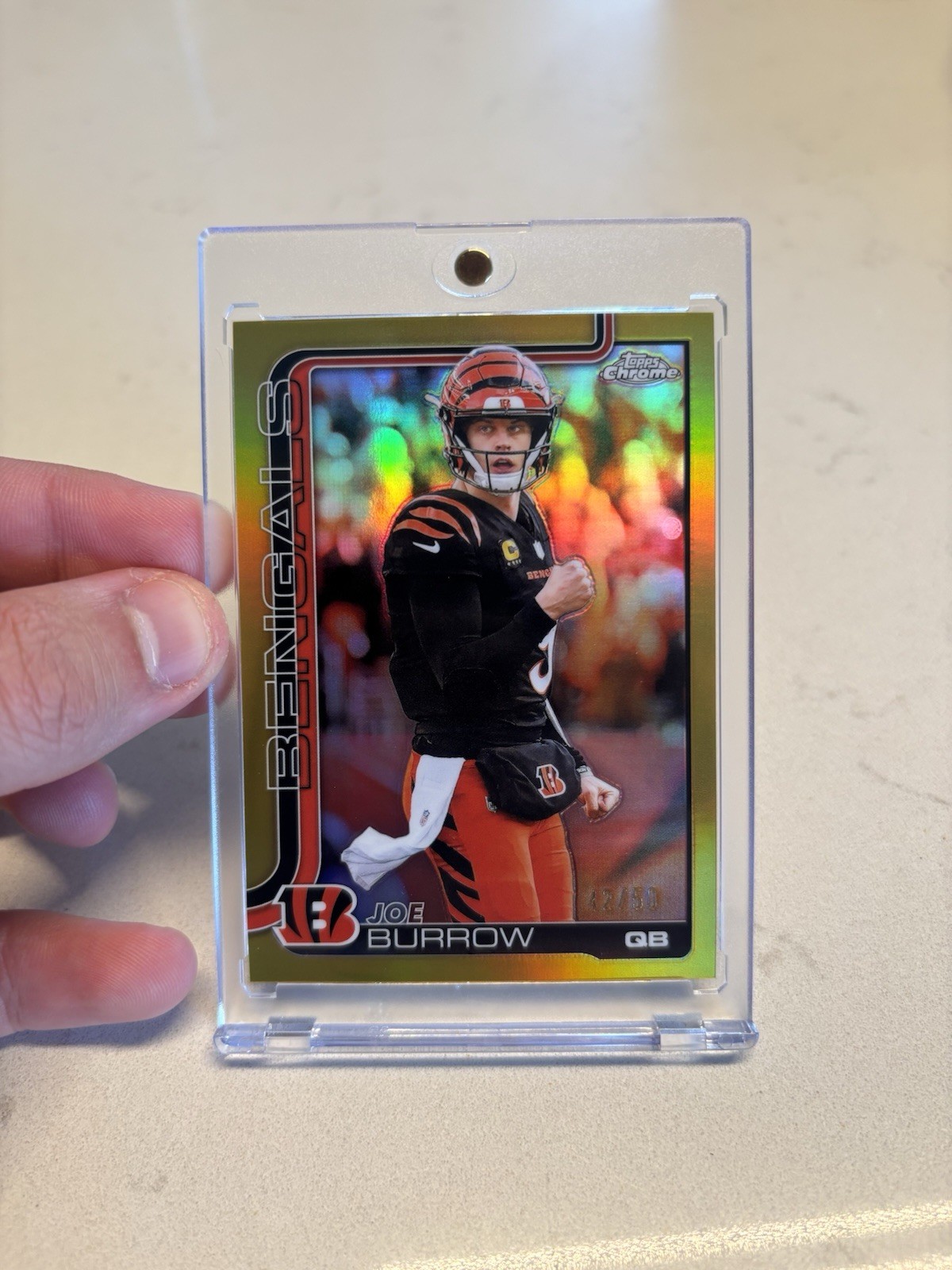 JOE BURROW 2025 TOPPS CHROME TRUE GOLD REFRACTOR /50 💎