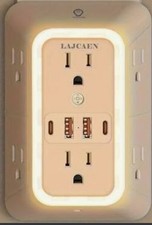- 10 in 1 Outlet Extender Surge Protector with 6 AC Outlets 4 USB Wall Charger