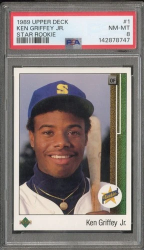 1989 Upper Deck Ken Griffey Jr Star Rookie #1 PSA 8 NM-MT RC