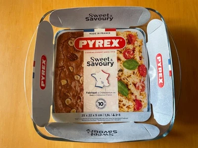 *NEUF* PYREX Plat de cuisson en verre - 25x22x5 cm - résistant - Photo 1/3
