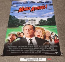 Mars Attacks Jack Nicholson Danny DeVito 1996 Rolled Movie Poster 40 x 27