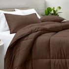 Liz Claiborne Cal- King Comforter Brown Solid Down Alternative Polyester-NEW — photo 1