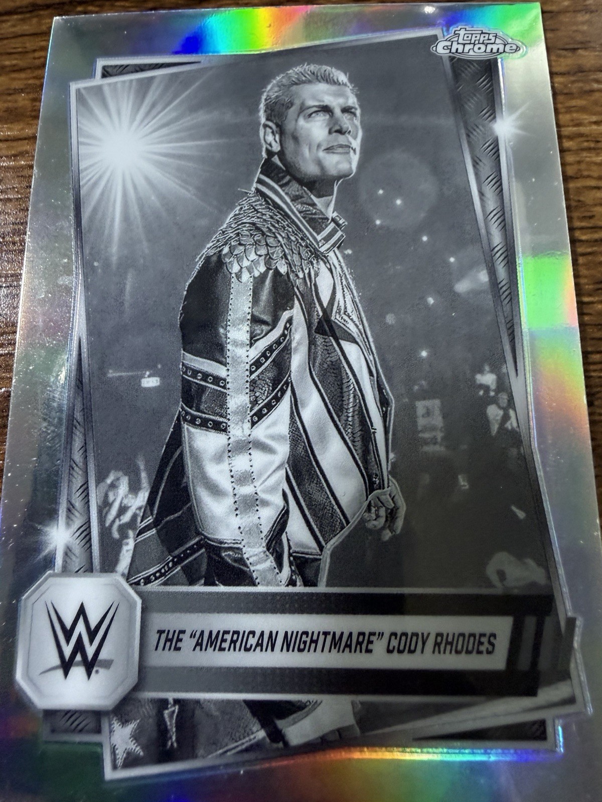 2025 Topps Chrome WWE #1 Cody Rhodes Sepia Refractor