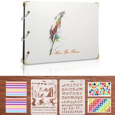 White Scrapbook Album Photo Book 10.6 x 7.48 Inch Wedding Guest Book Travel M...