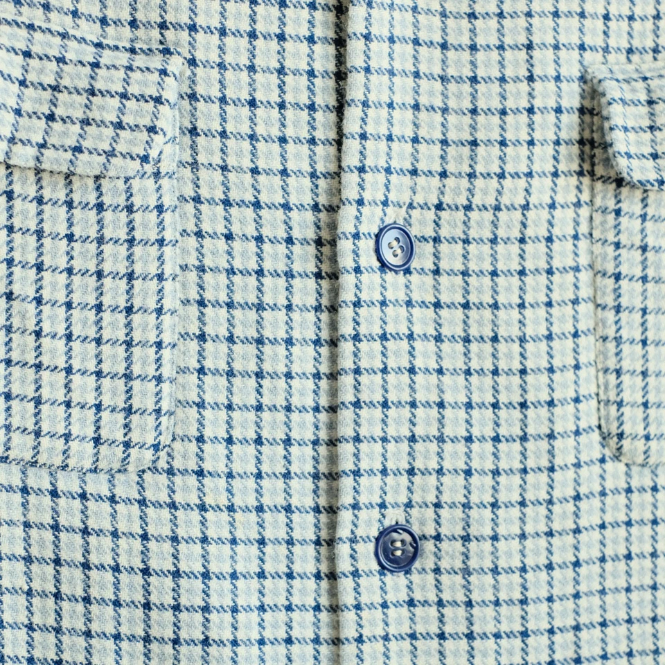 Camisa Rockabilly Vintage Años 50 60 Pata de Gallo Patrón Mezcla Rayón Cuello Lazo Foto 4 de 4