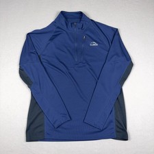 L.L.Bean Quarter Zip Pullover Men  s Medium Blue Performance Active Wear Outdoor