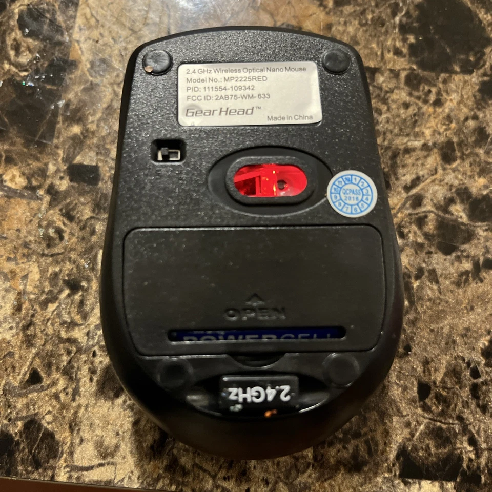 Gear Head Wireless Mose With Dongle Red/black Ergonomic Mouse - Image 2 of 4