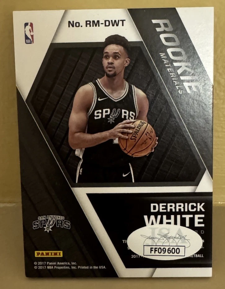 2017-18 Panini Absolute Derrick White Rookie Materials /25 1/1 Celtics Autograph - Image 2 of 3